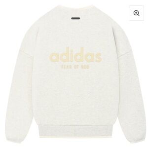 Fear of god x adidas athletic crewneck sweatshirt- size xs - grey - NWT
